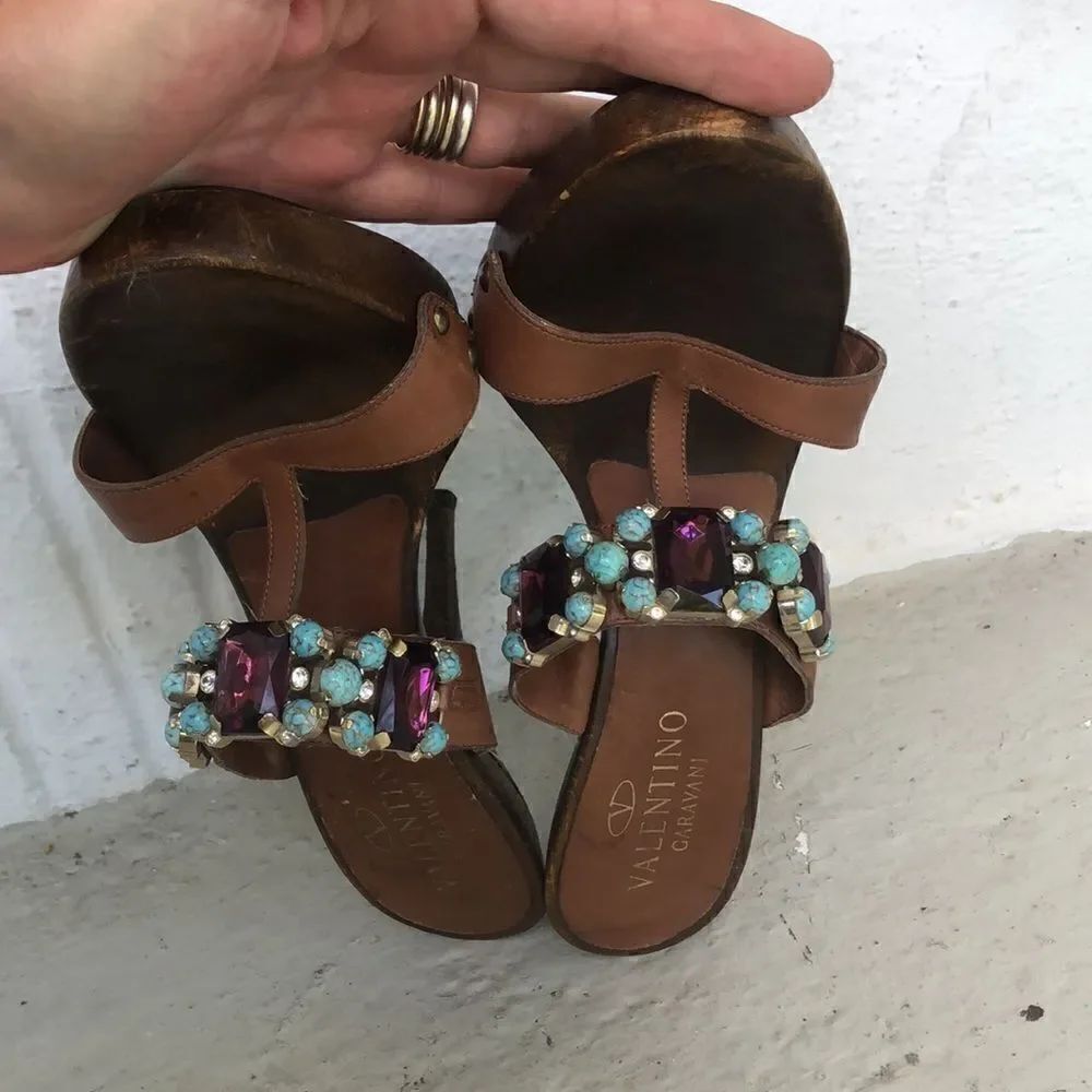 Valentino Rhinestone Platforms - Picture 3 of 7